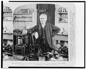 image of Thomas Edison in New Jersey Lab